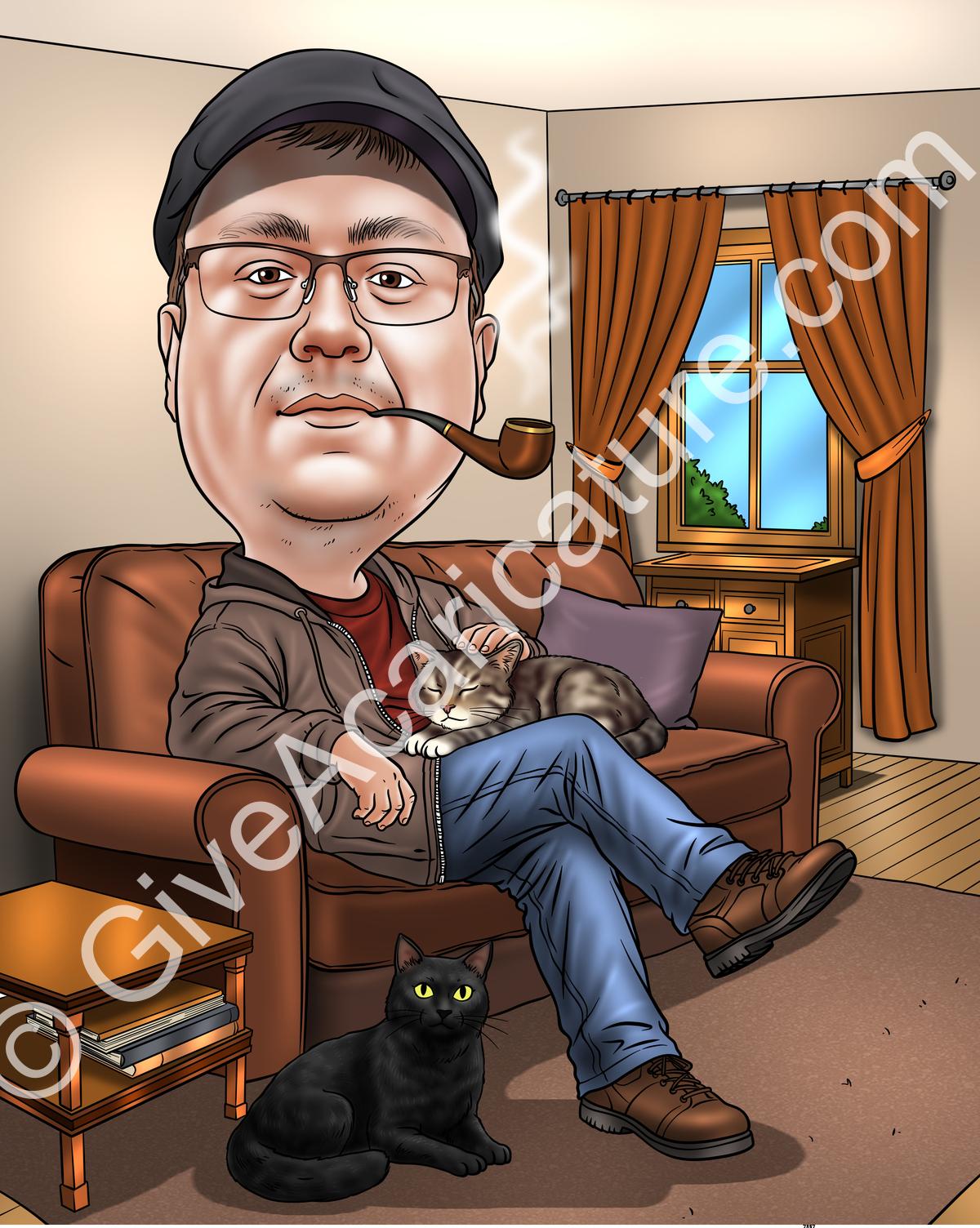 caricature for Thomas D.